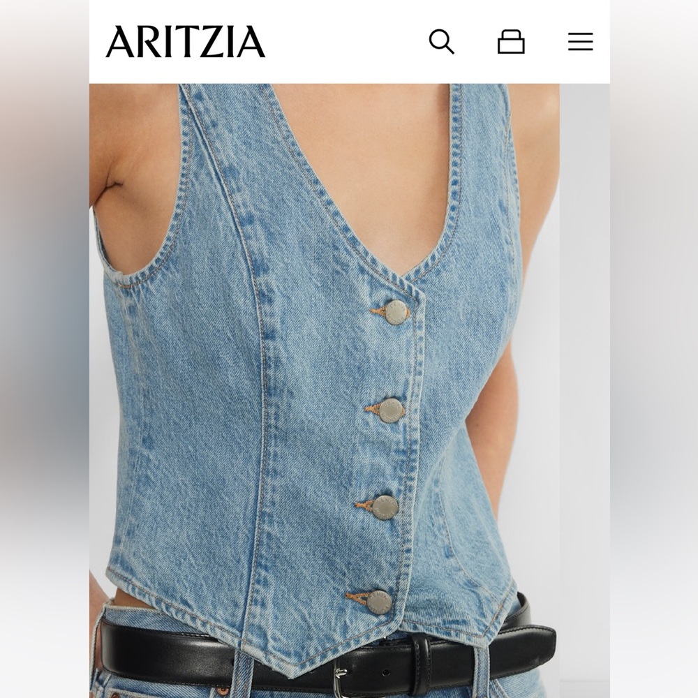 Aritzia 90’s Mia Denim Vest